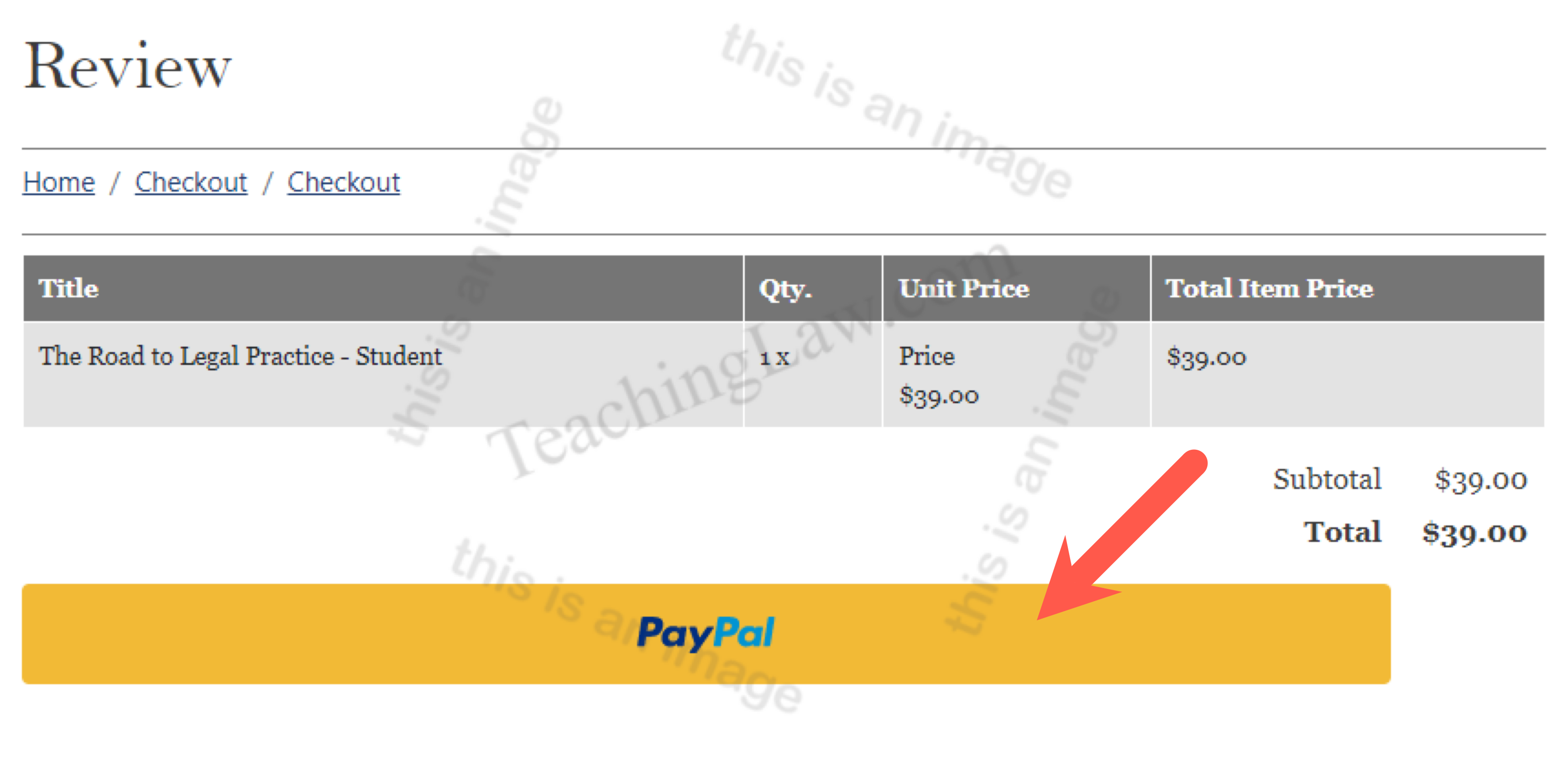 Teaching Law order review screenshot